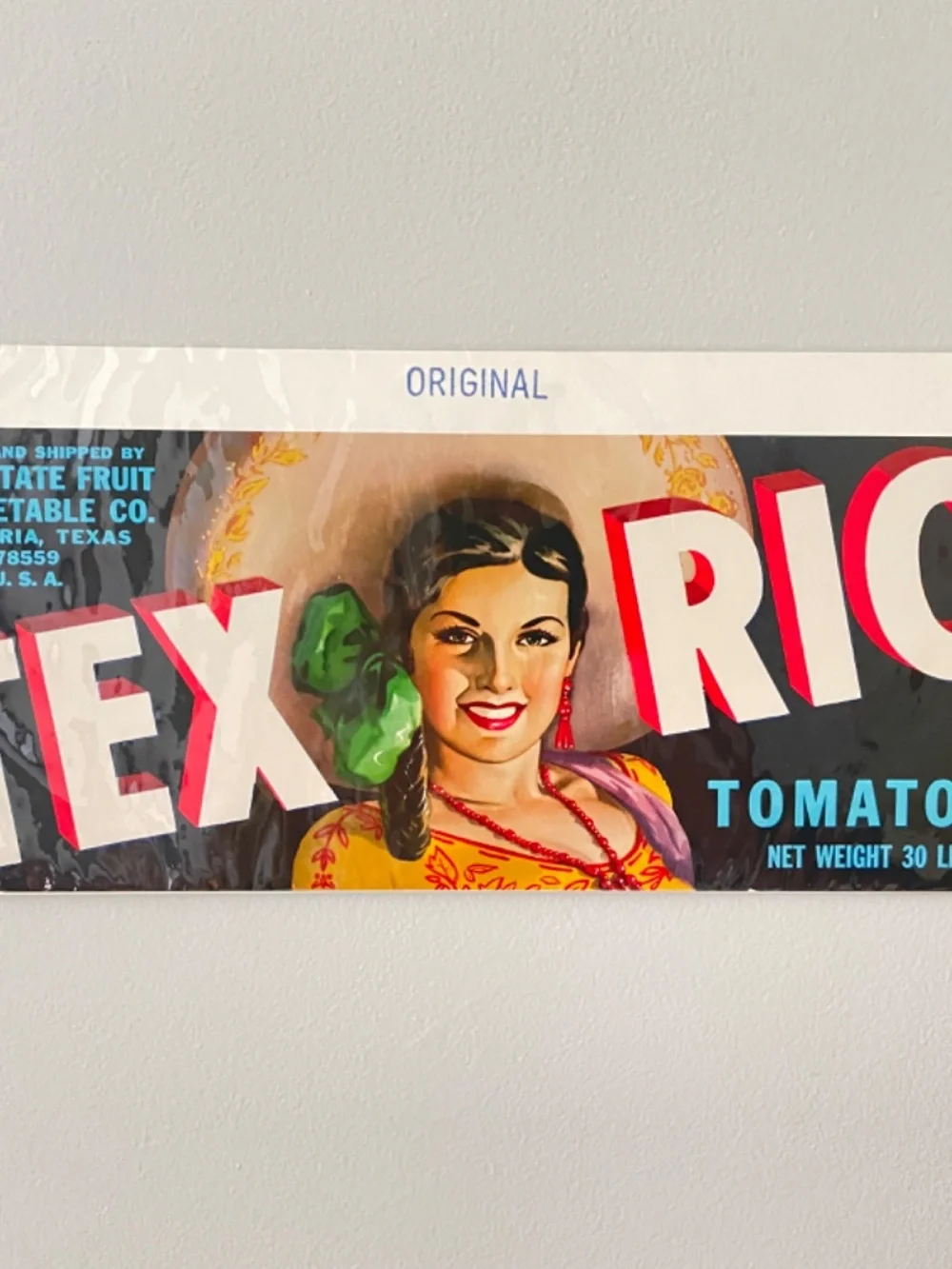 Vintage Tex Rio Tomato Crate Label – Original NOS 1950s Agricultural Advertising